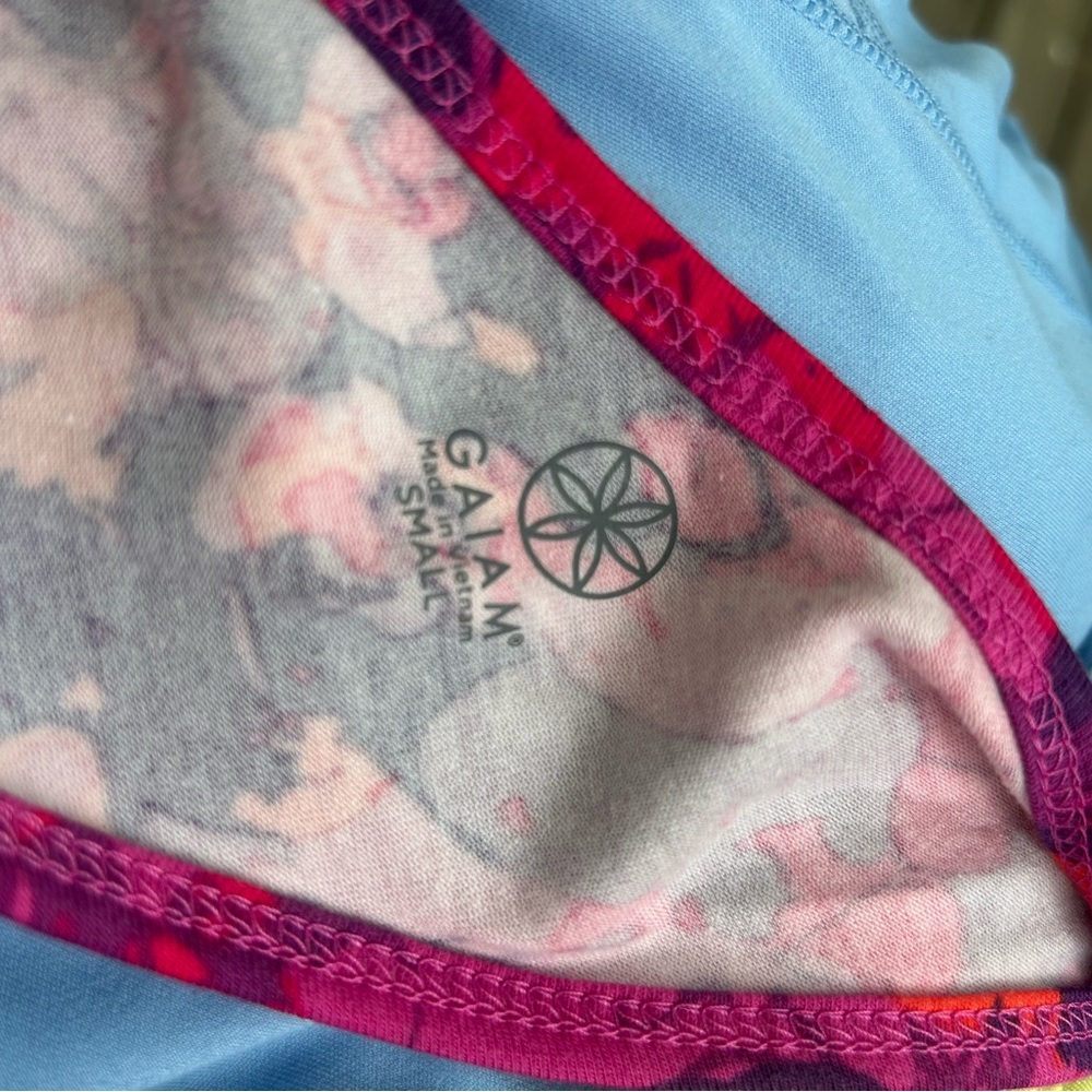 GAIAM Pink & Purple Floral Racerback Tank - Picture 4 of 4